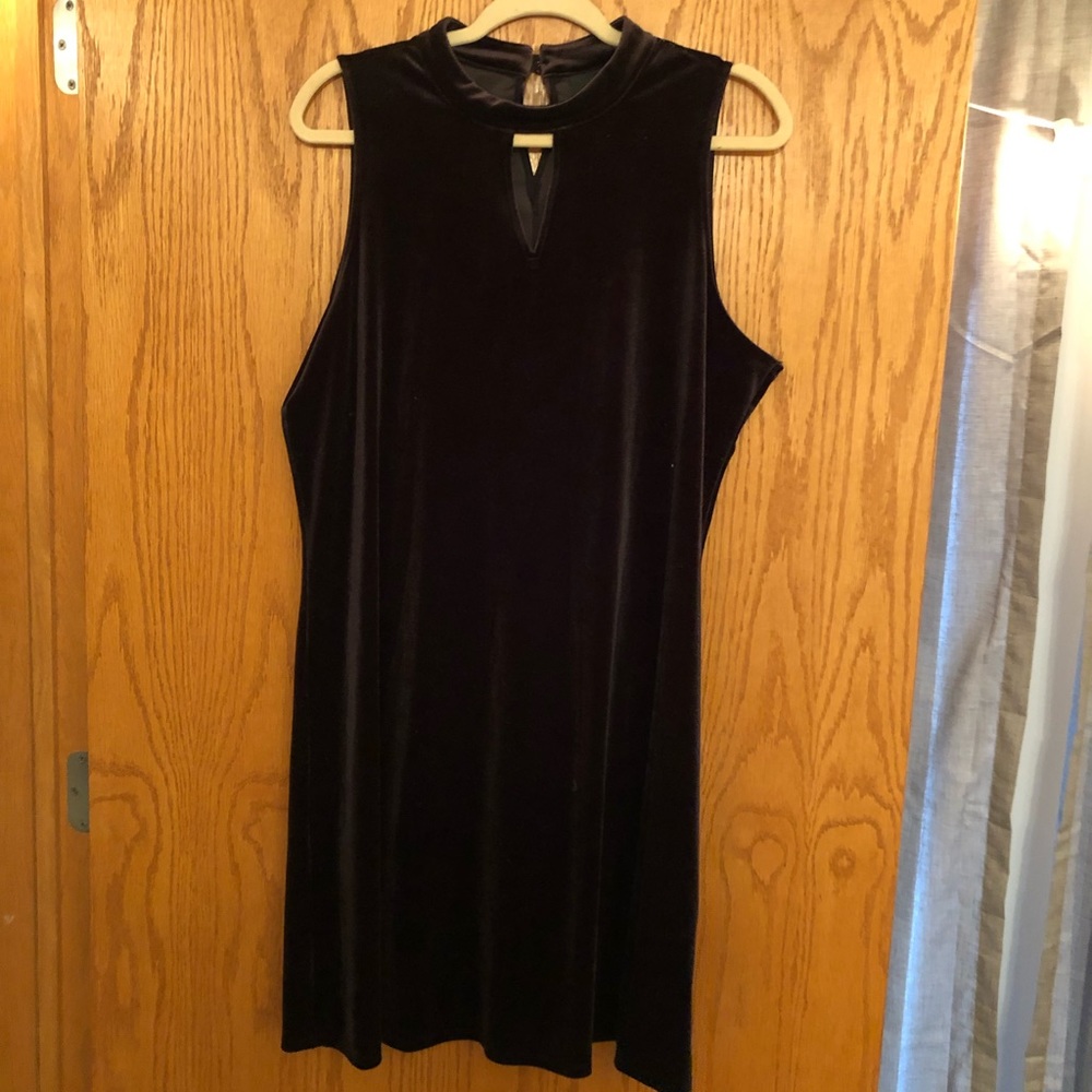 Velvet black minidress
